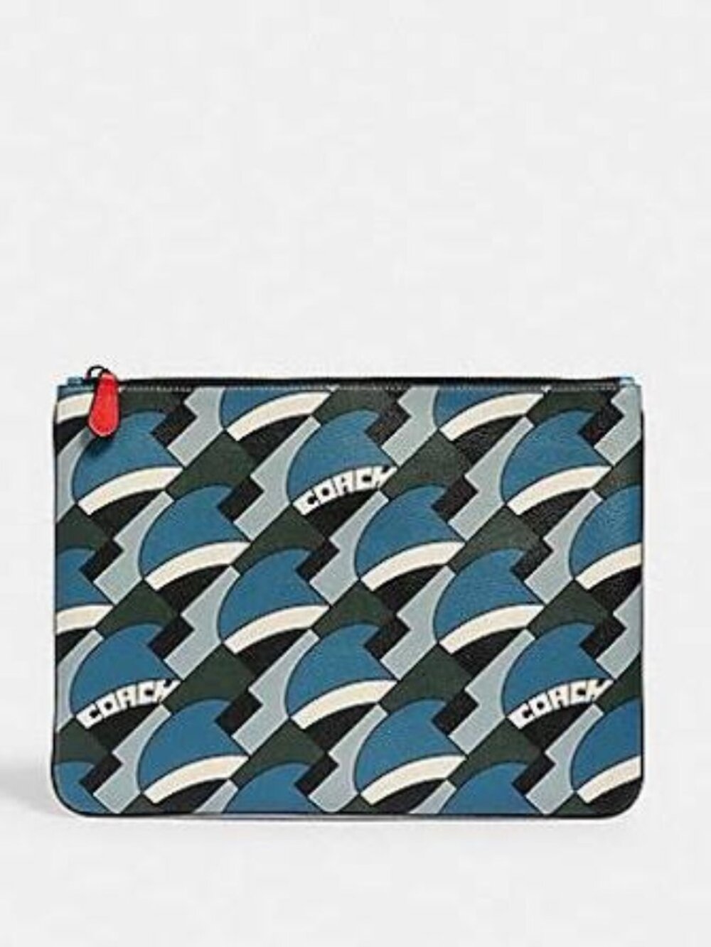 Coach Geo print blue/green Large Pouch